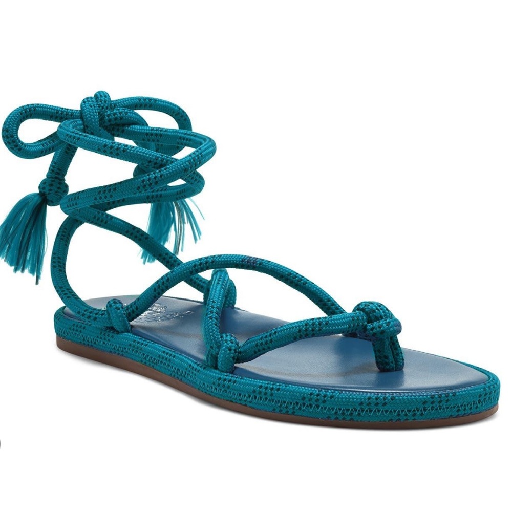 Teal Blue Vince Camuto Rope Sandals